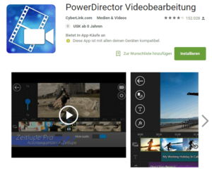 powerDirector Videobearbeitung